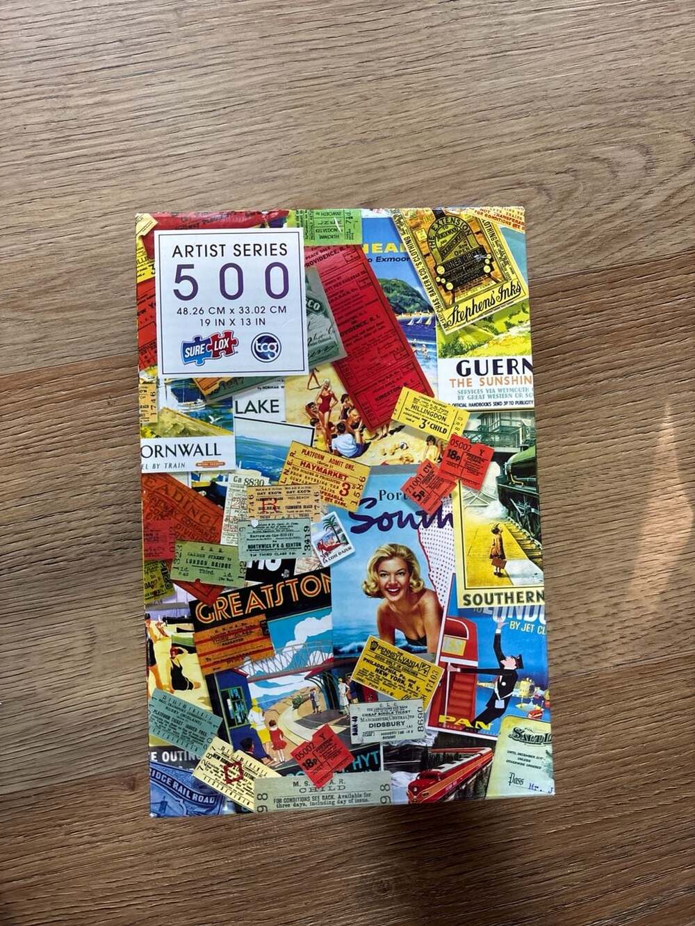 Sure-Lox Artist Series 500 Piece Jigsaw Puzzle Railways of Yesteryear 19x13